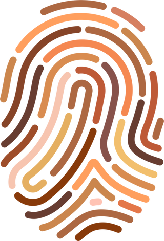 Finger print of different skin colors indicating inclusiveness.
